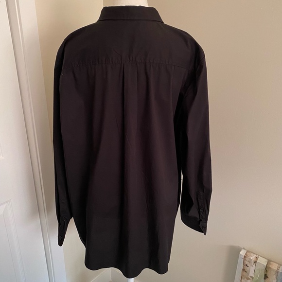 Ricki's Black Cotton Blend Classic Fit Casual Office Button Up Shirt- Sz-XXL - Picture 5 of 14